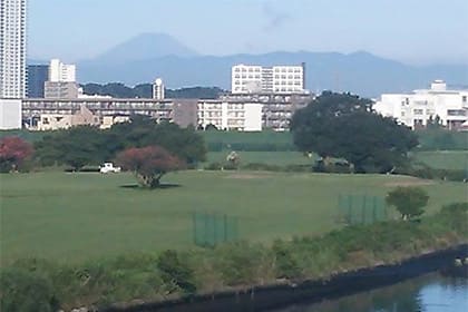 7月末、川崎からの富士山