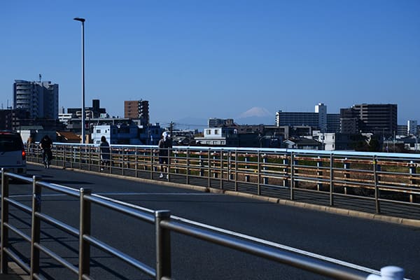 多摩川ガス橋からの富士山