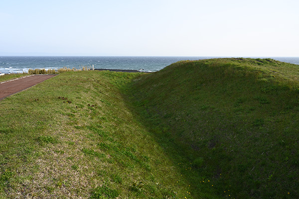 志苔館の土塁と空堀