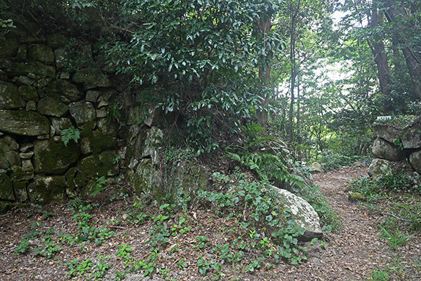 観音寺城本丸の石垣・虎口