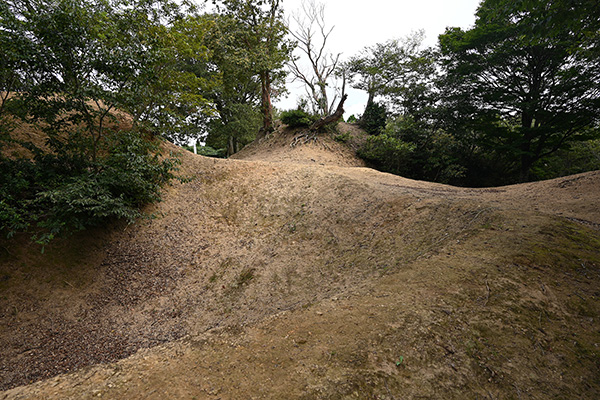 玄蕃尾城本丸への土橋