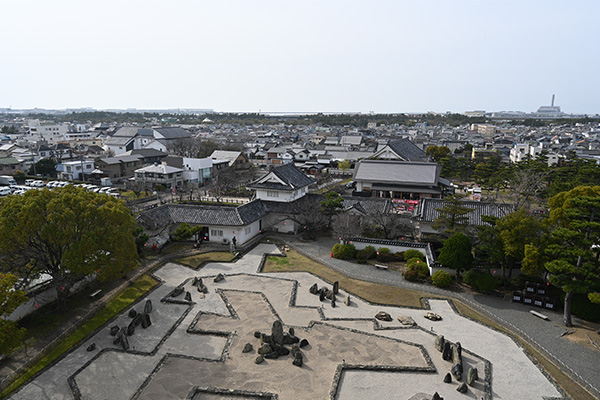 岸和田城天守から望む景色