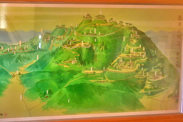 春日山城跡ものがたり館の春日山城絵図