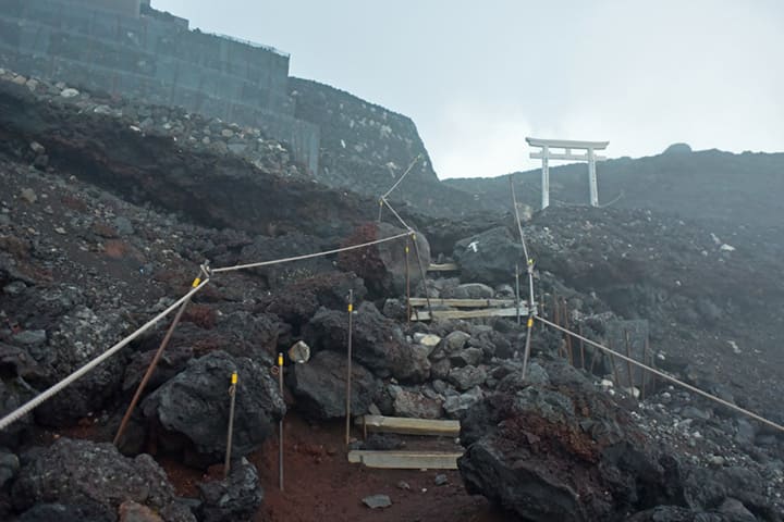 富士宮ルートの山頂近く