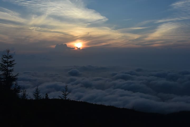 今回の登山初の御来光