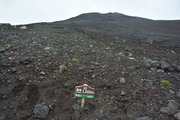 御殿場ルート海抜3000m地点