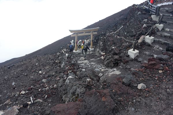 吉田・須走ルートの山頂ゴール地点