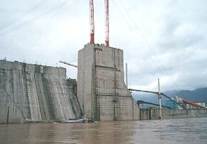 三峡ダム建設現場