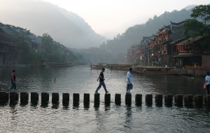 飛び石式橋