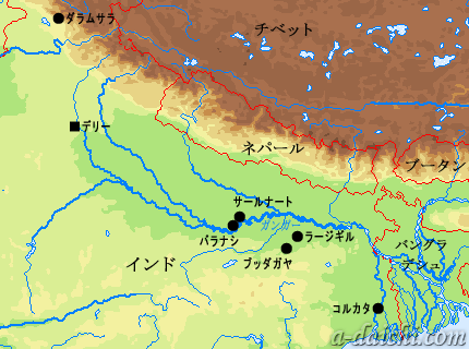 北インド旅行地図