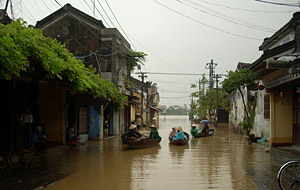 水没した道路