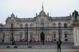 ペルー政庁で行われていた衛兵交代式