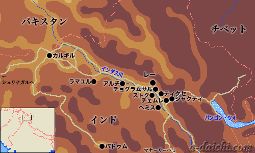 ラダック旅行記地図