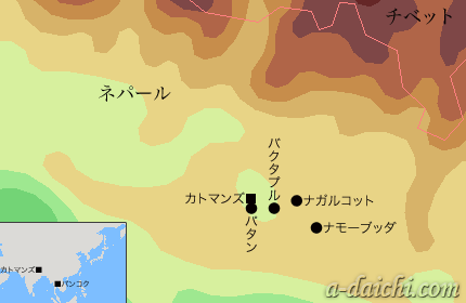 ネパール旅行記地図