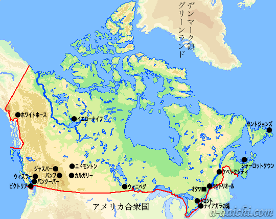 カナダ地図