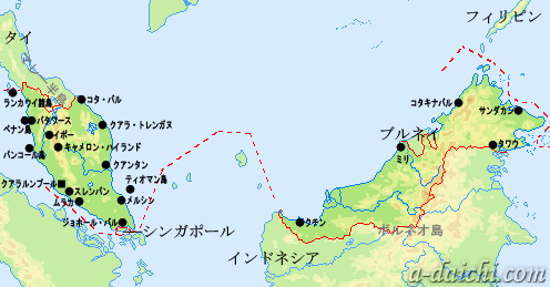 マレーシア地図