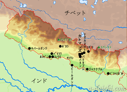 ネパール地図