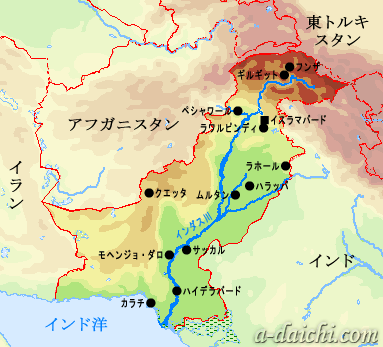 パキスタン地図