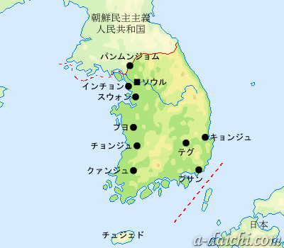 韓国地図