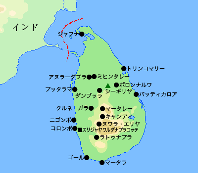 スリランカ地図