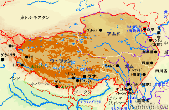 チベット地図