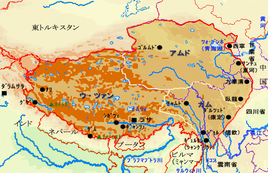 チベット地図