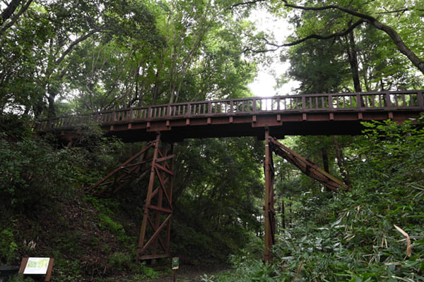 滝山城中の引橋