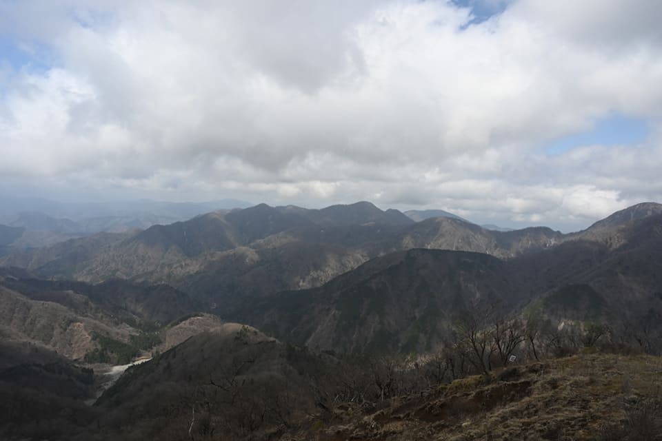 丹沢山系の山並み