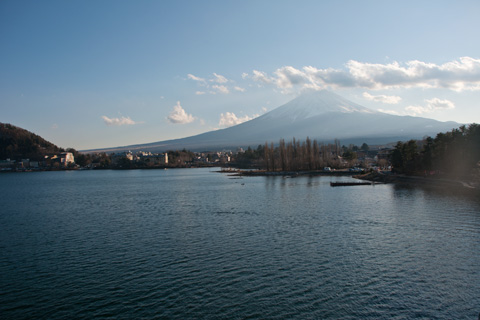 河口湖大橋からの富士山