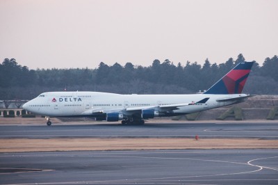 デルタ空港のボーイング747