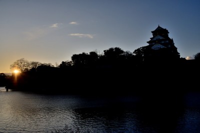 大阪城の初日の出