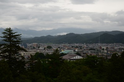 会津若松城天守からの眺め