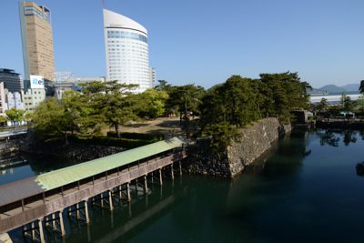 高松城天守台から